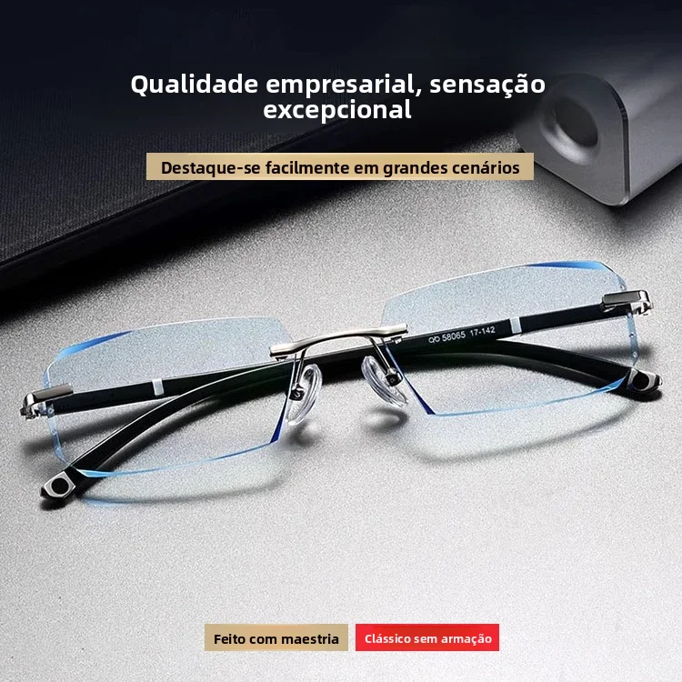 ミューズセレクト-新型高精細ブルーライトカットフレームレス超クリア老眼鏡-中高年向け