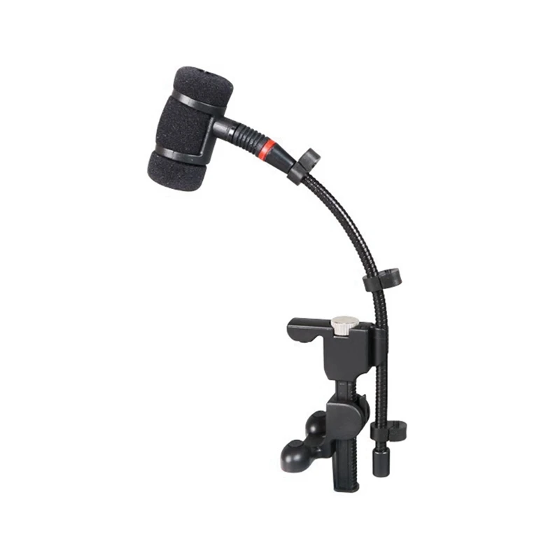 AT93-Adjustable Instrument Stand With Rackmount Bracket Clip Microphone Clip Soft Rubber Shock-Absorbing Structure