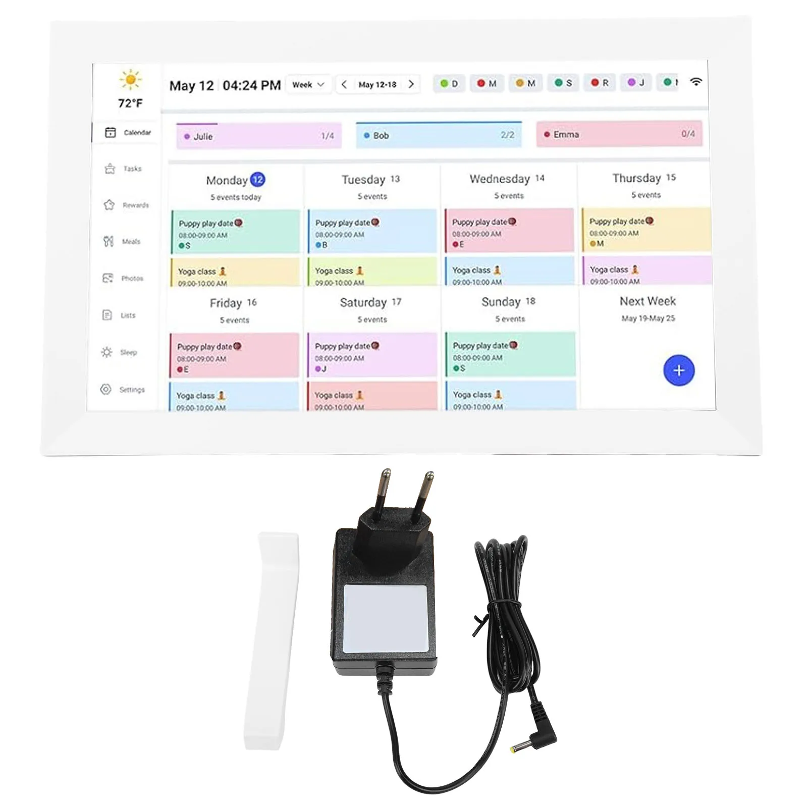 

WiFi Smart Touchscreen 15.6 Inch Display Wall Planner Digital Calendar Chore Chart APP Control 32GB 2 Way Sync with Phones