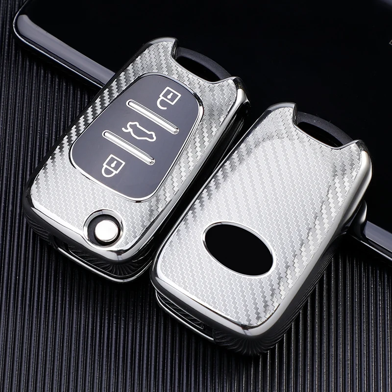 Car Key Case For Kia Sportage Rio 3 Soul Optima Ceed Pro K5 K2 Pride for Hyundai I20 I30 Ix20 Ix35 Elantra Accent Shell Cover