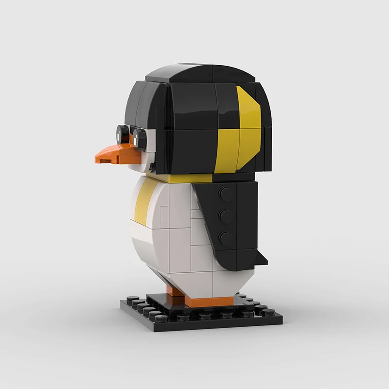 Kreative niedliche kleine Tier Penuins Moc Anime pädagogische Bausteine Ziegel setzt Pinguin Modell Kopf Kinder Spielzeug Weihnachts geschenke