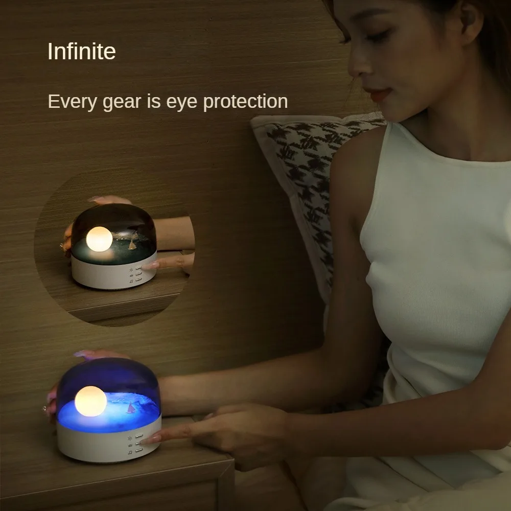 Creative Bluetooth Audio Small Night Lamp Gift Decoration Eye Protection Bedside Bedroom Ambience Light Speaker Night Light