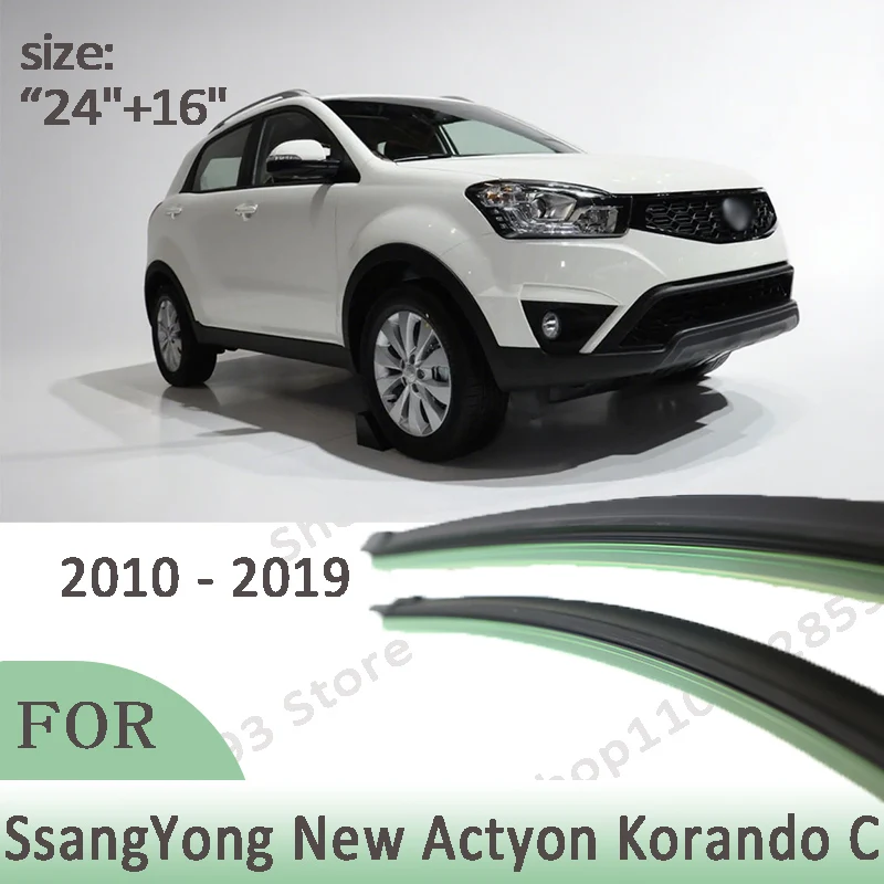 

Wiper Front Wiper Blades Set For SsangYong New Actyon Korando C 10 - 19 Windshield Windscreen Window 24"+16"