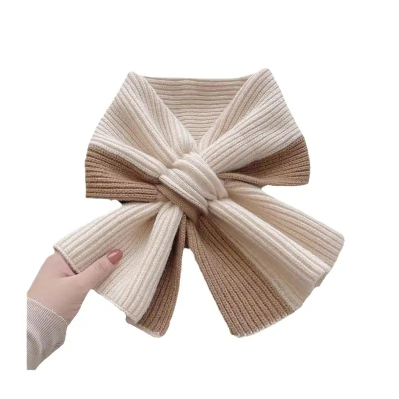 1 قطعة وشاح محبوك على الطراز الكوري للنساء وشاح محبوك متعدد الوظائف وشاح محبوك دافئ