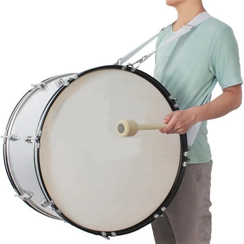 【Must-Haves】 Correa de hombro ajustable para bombo de marcha, cinturón de nailon con clip de metal