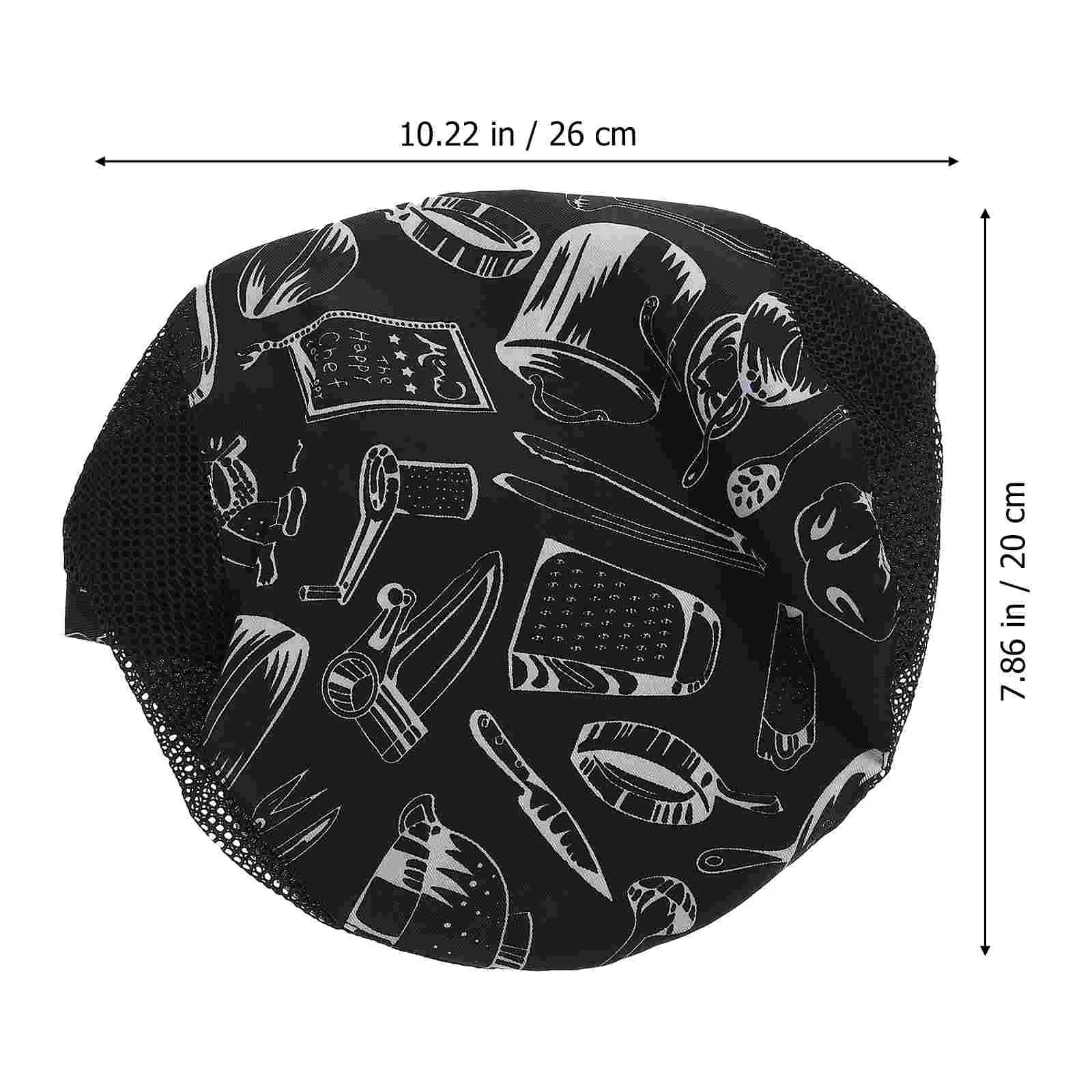 요리사 베레모 무취 모자, 요리사 유니폼 모자, 통기성 면, 레스토랑 웨이터 작업, 2 개