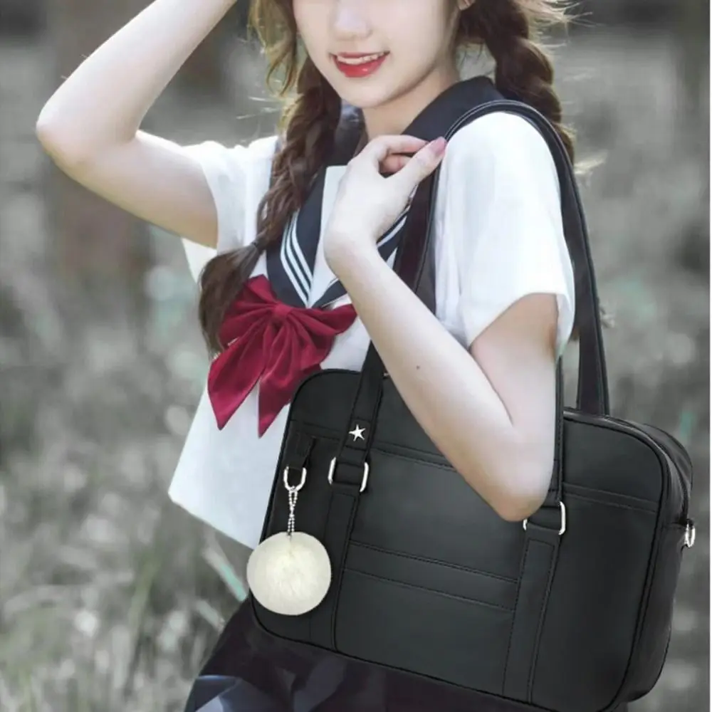 المحمولة بو الجلود JK موحدة حقيبة الكورية نمط بلون Preppy نمط حقيبة كتف التنقل الرجعية حقيبة يد مدرسية التسوق