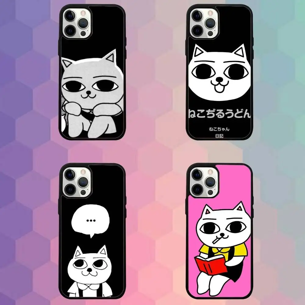 

N-Nekojirus Cute C-Cat Phone Case For iPhone 16e,16,15,14,13,12,11,Plus,Pro,Max,Mini Magsafe Magnetic Wireless Charging