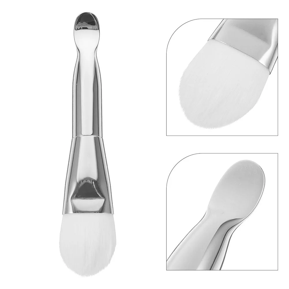 

2Pcs Face Mask Brush Applicator Tool Double Sided for Facial Clay Mud Sheet Masks Gentle Soft Bristles with Scoop Spoon Easy