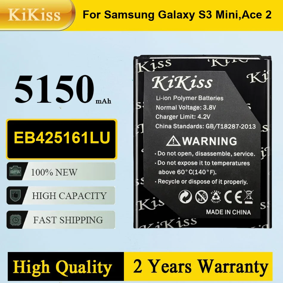 Аккумулятор 5150 мАч для Samsung Galaxy S3 Mini I8190 I699 Ace 2 I8160 S7562 S7562I S7568 I8190n S7560 M S7580 I739 J1
