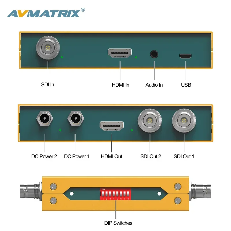 AVMATRIX SC2030 SDI to HDMI Signal Converter, 3G-SDI HDMI SDI Scaling Canape Convertible ModeFrequency Converter Cross Converte