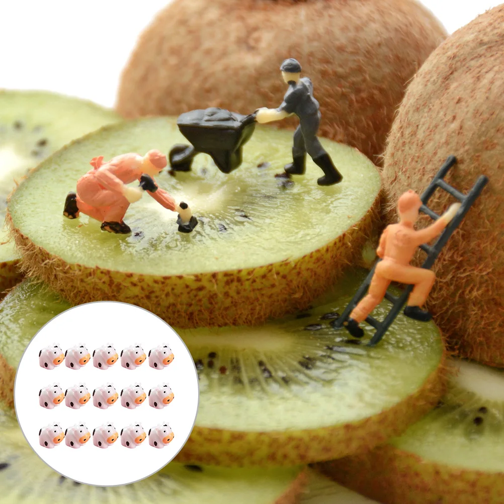 

15 Pcs Mini Cow Figurines Creative Resin Dairy Cow Decor Accessories for Mini Farm Scene Layout Statue