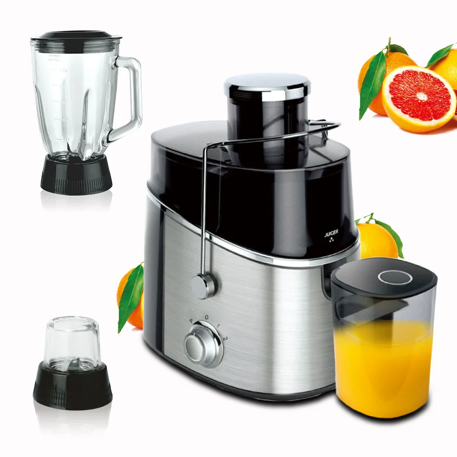 

kitchen accessories3-in-1 Multi-Function Stainless Steel Juicer Blender Extractor Self-Cleaning Plastic Blades USB Fresh Fruit I