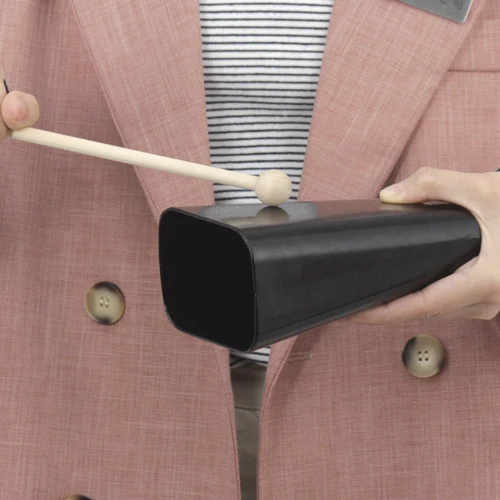 Imagen 2 del producto Instrumento Musical de percusión de Metal negro, campana de vaca de mano, juego de tambor, pieza de instrumento, 6 pulgadas