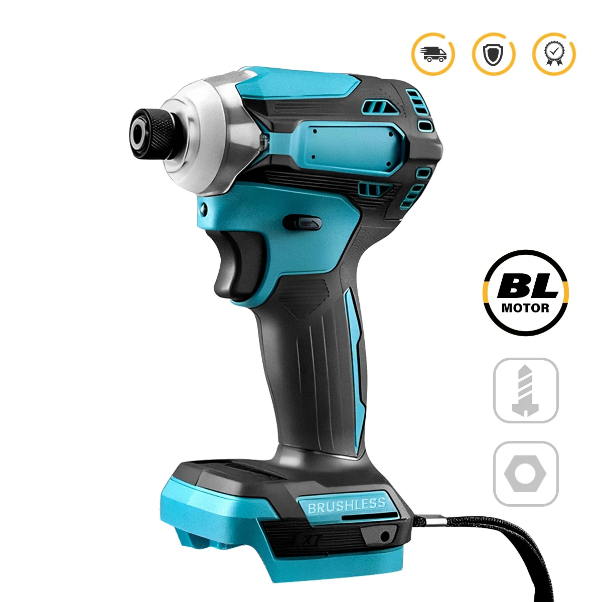 21V 280N. m Cordless Portable  Impact Wrench Brushless Motor Electric Screwdriver for  21V Battery