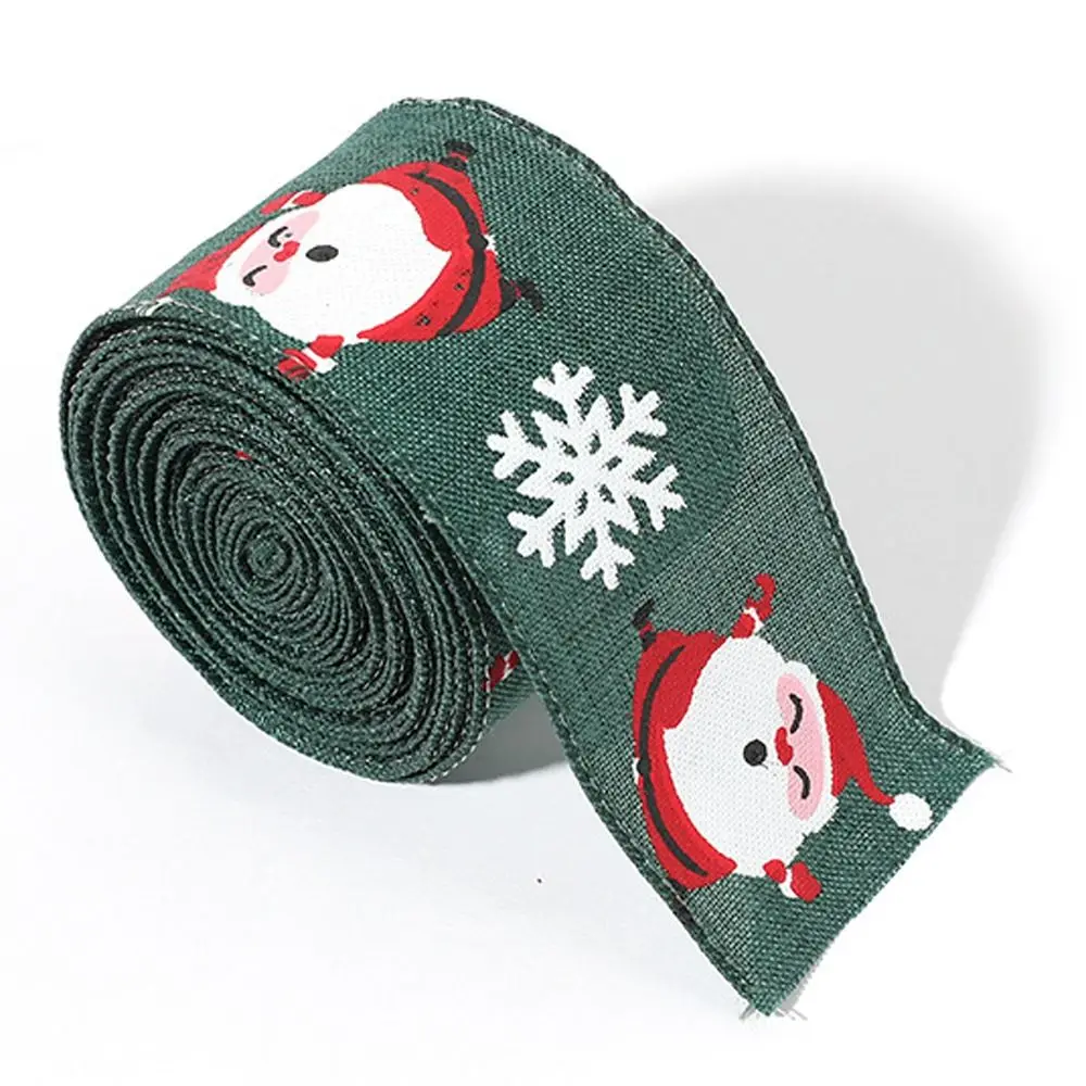 Weihnachtsschleifen, Weihnachtsmann, Stoffband, klassische Verpackung, Weihnachtsband, Weben, Geist, Schneeflocke, Weihnachtsbaumband, Party-Dekoration