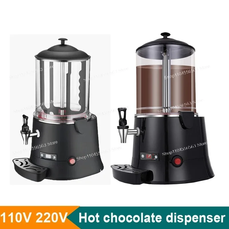 10L Electric Hot Chocolate Warmer Machine – 110V/220V Commercial Coffee Milk Juice Mixer Blender Dispenser for Wine & Tea