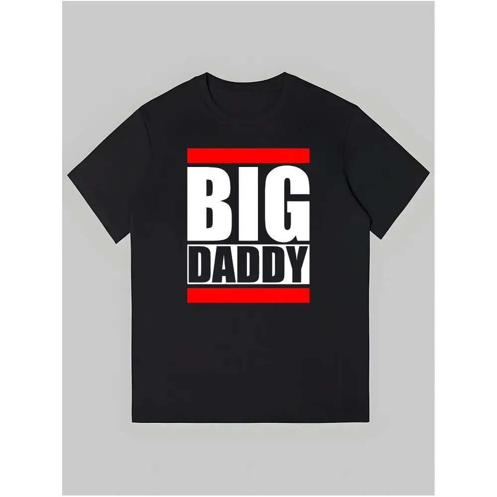 

1 piece, BIG DADDY print, summer comfortable casual cotton T-shirt, Suitable for Easter, birthdays, weddings and its gifts