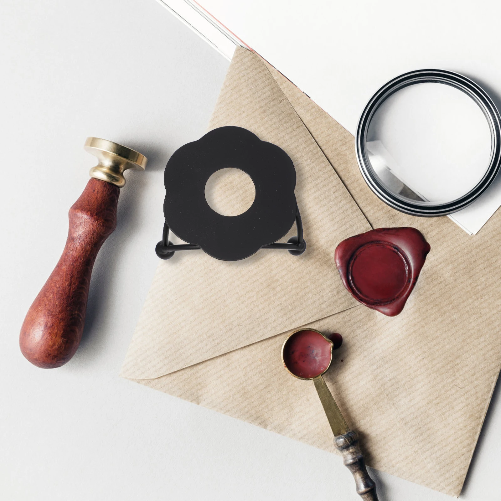 

Wax Melting Stove Iron Lacquer Furnace For Sealing Wax Warmer Household Triangle Heater Handcraft Melting Tool