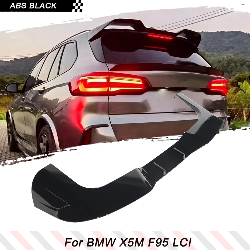 

Глянцевый черный спойлер на крышу багажника для BMW F95 X5M LCI 2024-2026, гоночный обвес, верхний спойлер-крыло