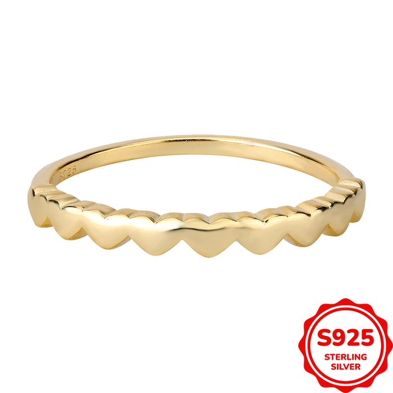 

Simple and Versatile Genuine S925 Silver Small Wave Plain Ring Commuting Personalized Ring