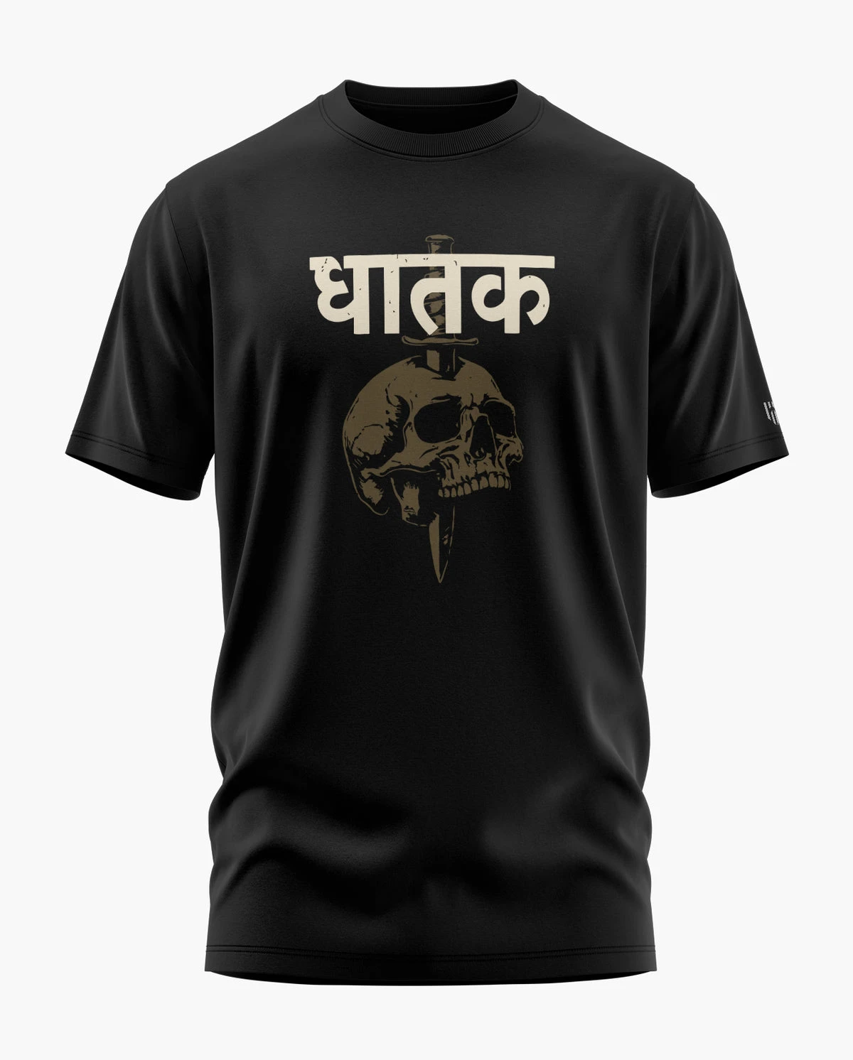 Retro Distressed Ghatak Commando Dagger Skeleton Tactical Graphic Tee Cotton Mens Womens T-Shirt Summer Outdoor Casual Top