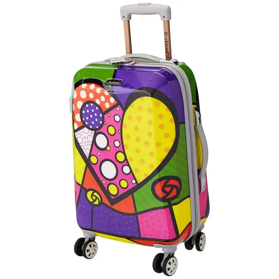 

Hardside Spinner Wheel Luggage, Heart, CarryOn 20Inch