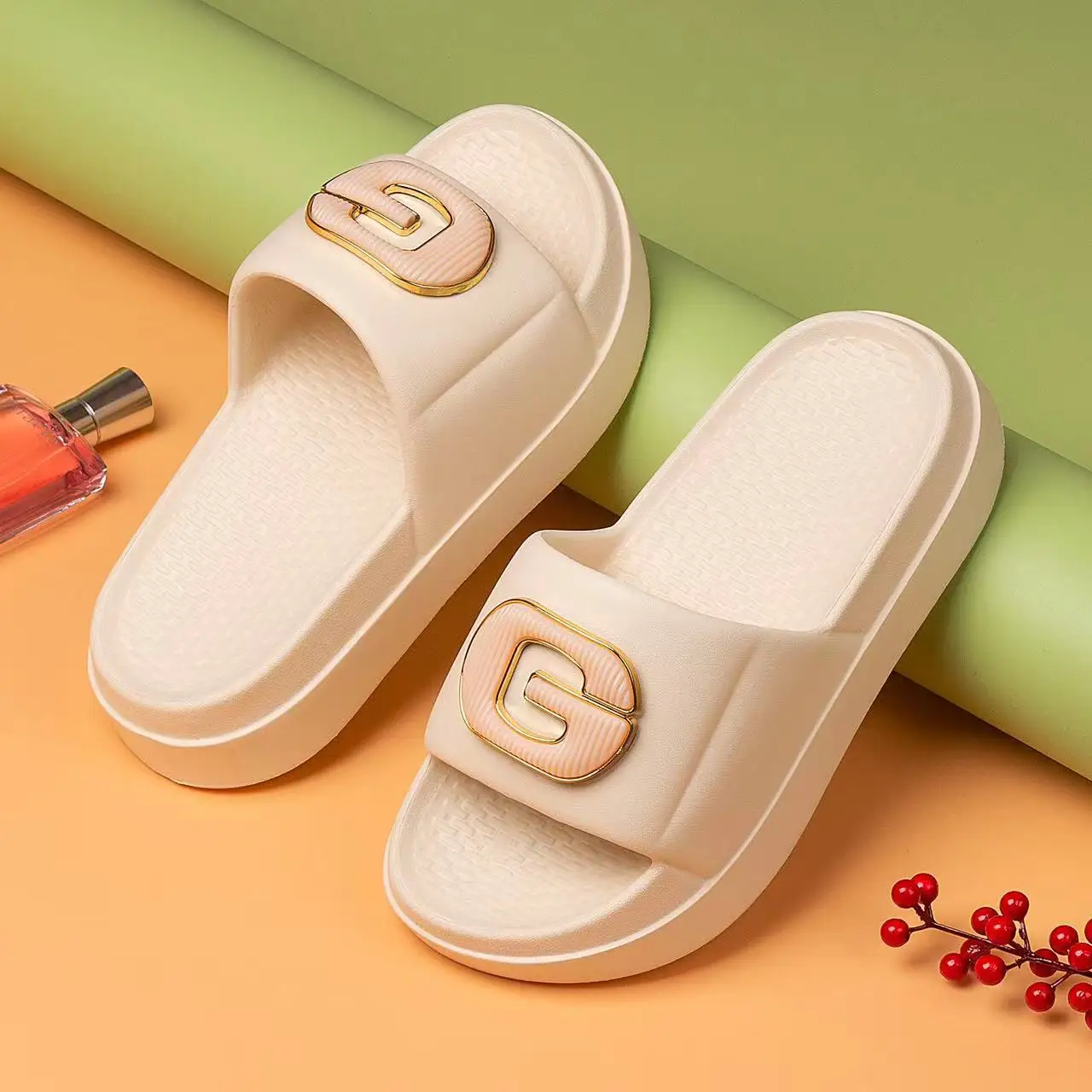 Thick Platform Bathroom Home Slippers Women Fashion Soft Sole EVA Indoor Slides Woman Sandals 2024 Summer Non-slip Flip Flops