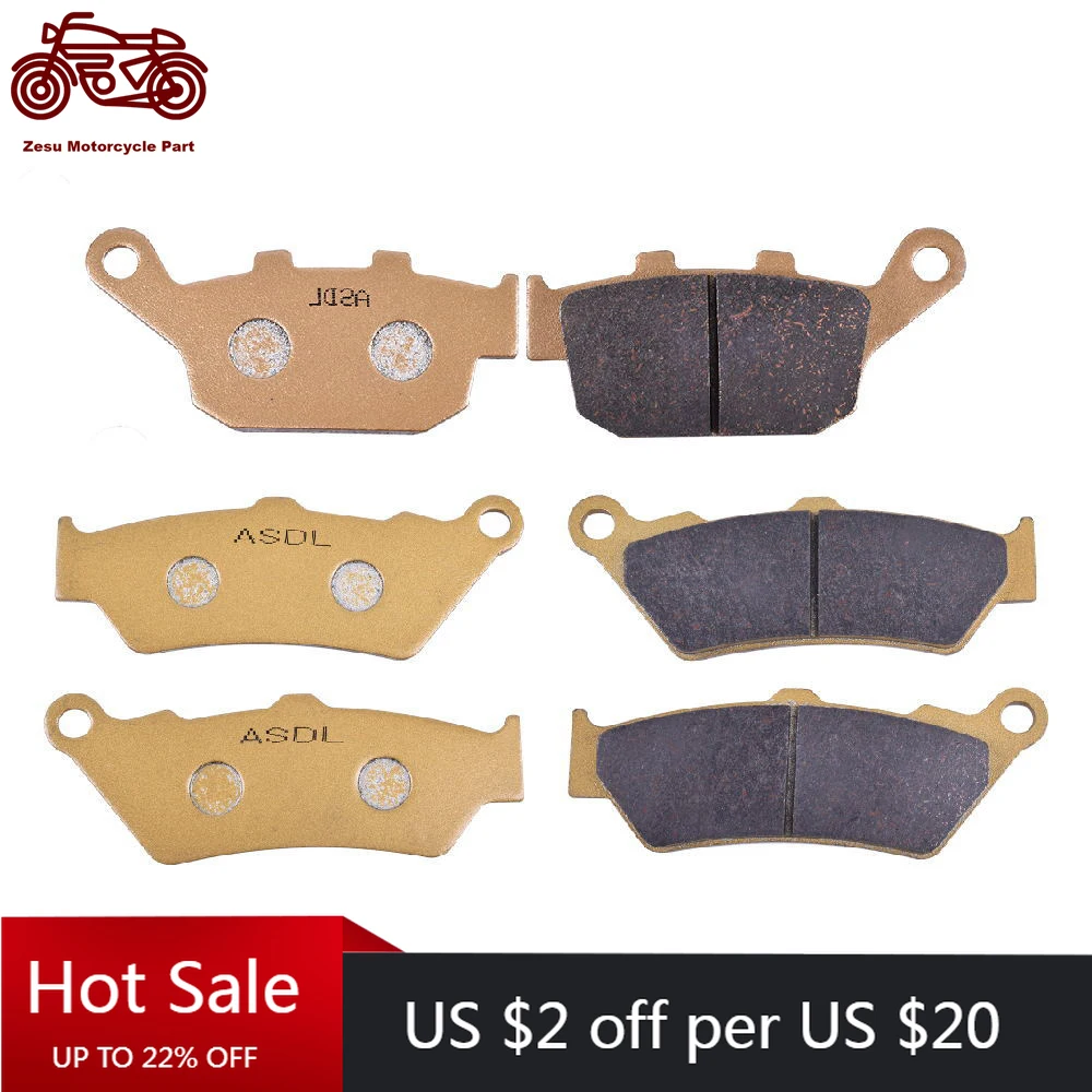 Motorcycle Front & Rear Brake Pads Disc Set For HONDA NT650 NT650V NT650W NT 650 V W 1998 NT650 NT 650 NT650VX NT650VY 1998-2001