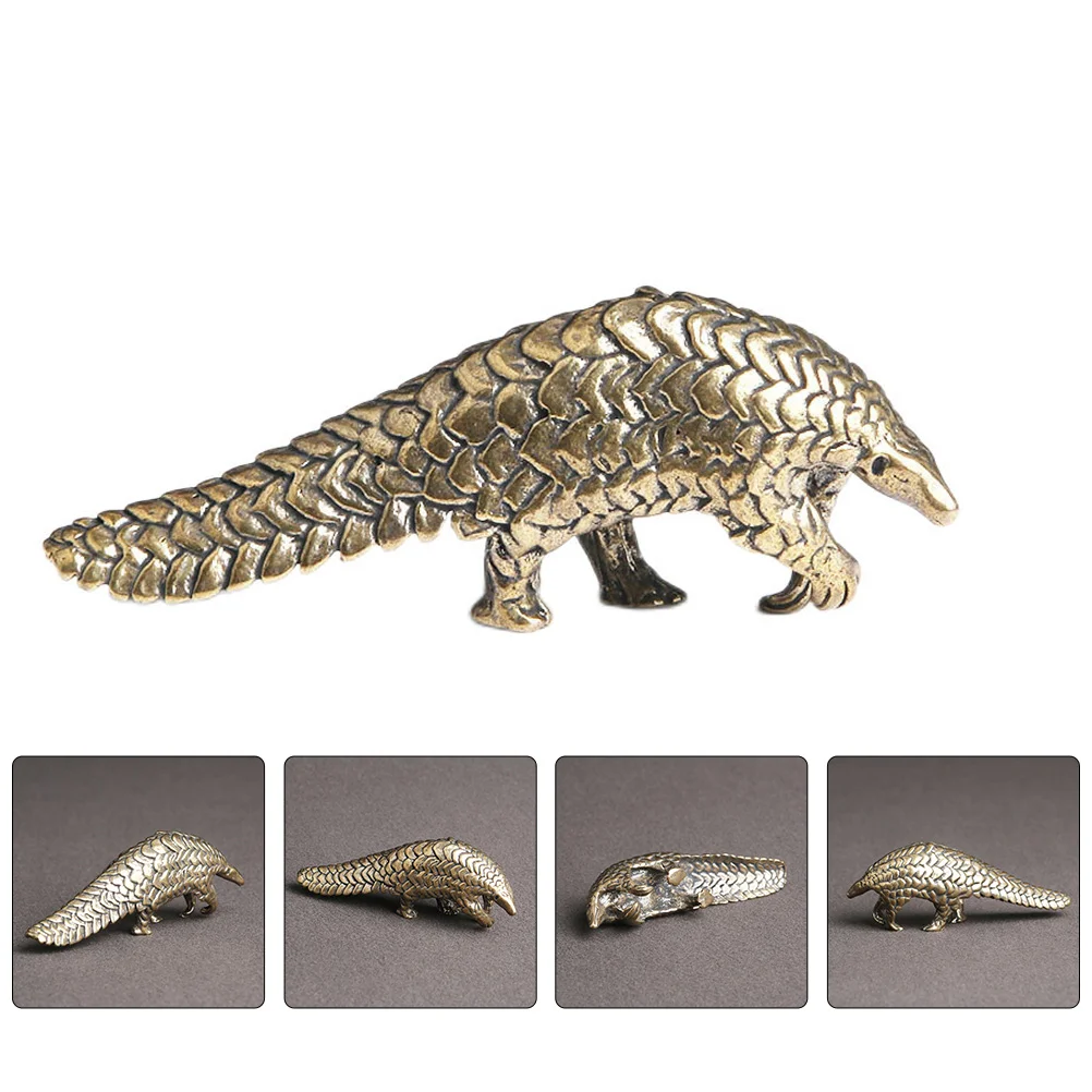 Pangolin Small Bronze Vessel Decor Gold Decorative Brass Decorations Decorate Bookshelf Office Desktop Craft Gift