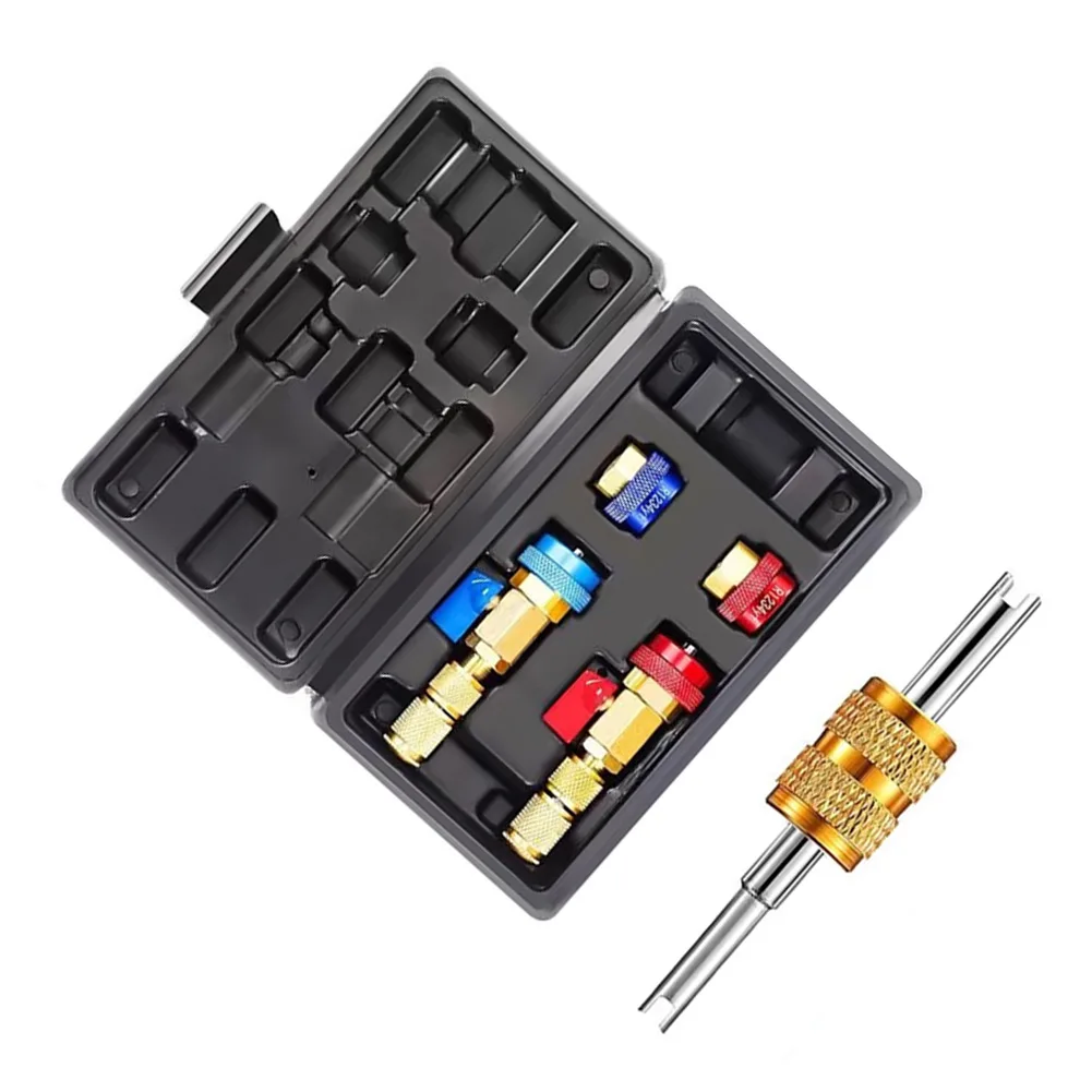 

2026 New AC Valve Core Removal Tool For R134a R1234YF= High Low Pressure Repair Kit Auto A/C Disassembly Instrument Hand Tool