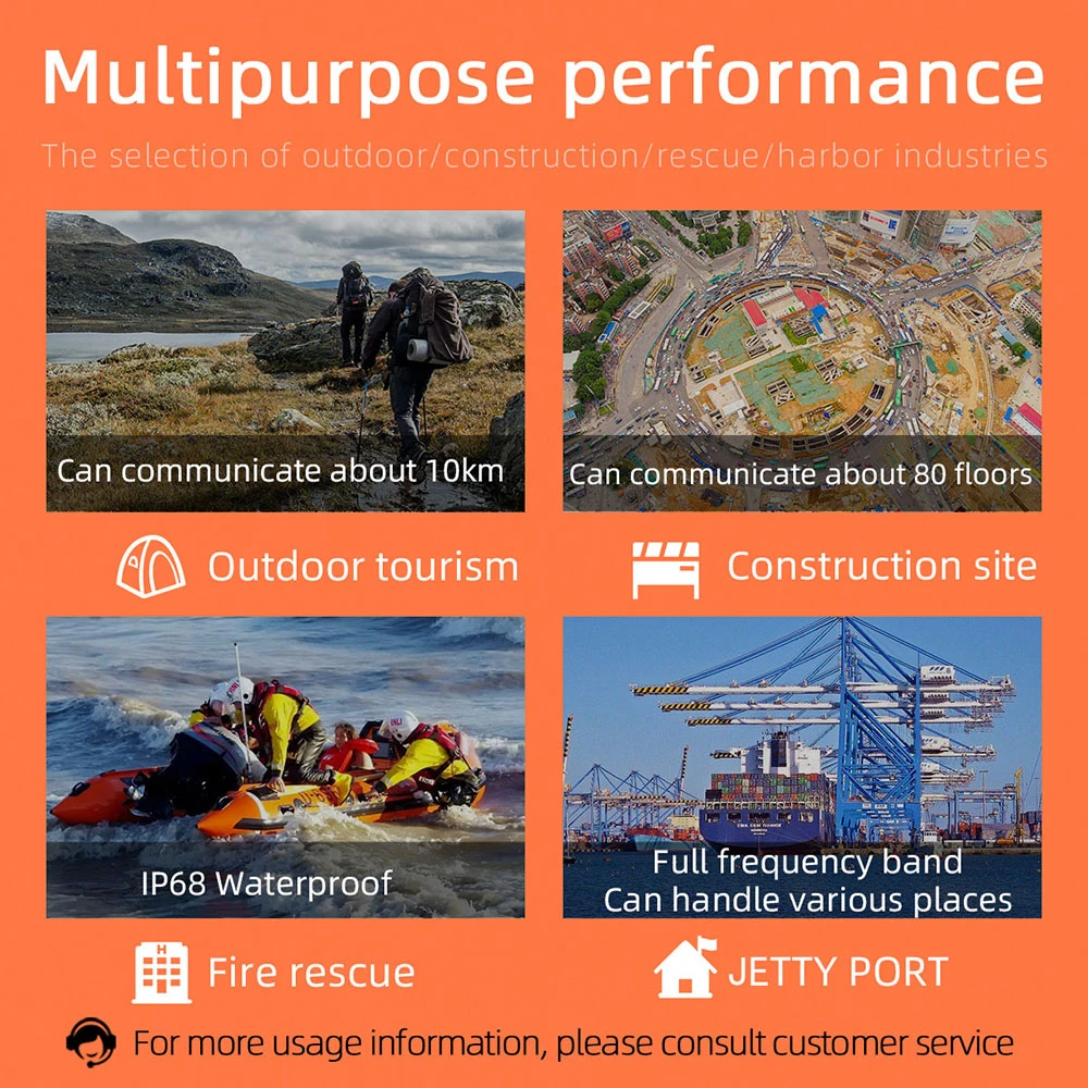 Uv70p ip68 noaa uv banda dupla 144-520mhz gps presunto rádio fm transceptor de banda de ar lanterna de longo alcance walkie talkies