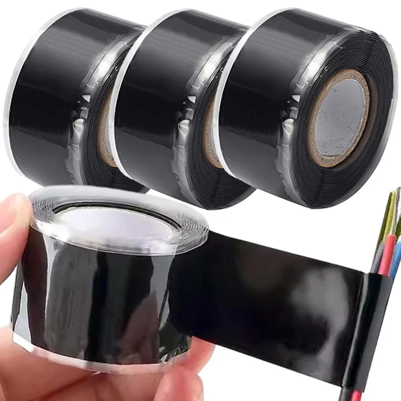 Self Fusing Silicone Tape Waterproof Leak Seal Tapes Plumbing Hose Repair Tape Electrical Cable Winding Insulating Adhesive Tape