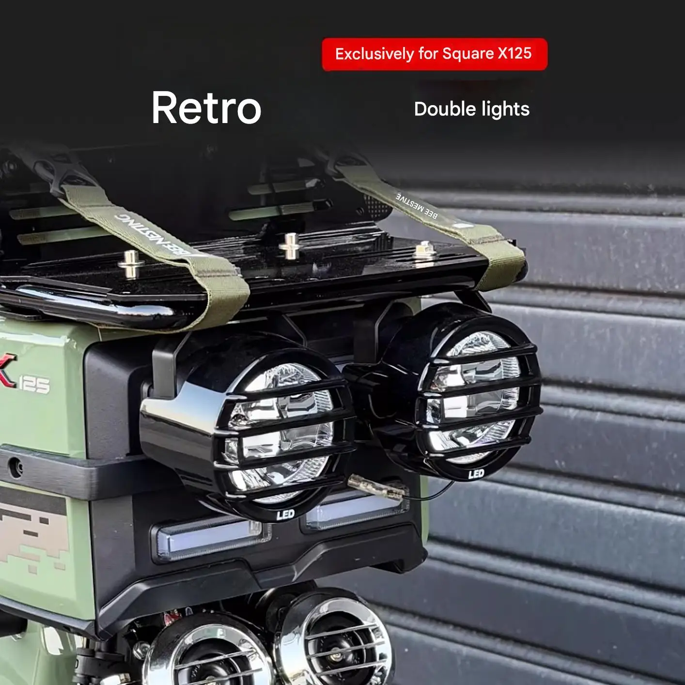For the LED strong light components of the dual-lamp headlights before the SquareX125 modification