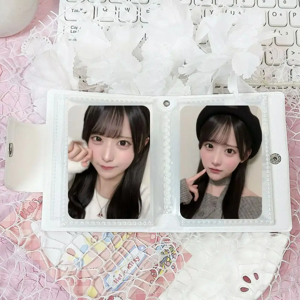 Cute Pink Photo Album 32 Photocards Idol Photo Storage Protection Photo Card Storage Cartoon Angel Bunny Card Album