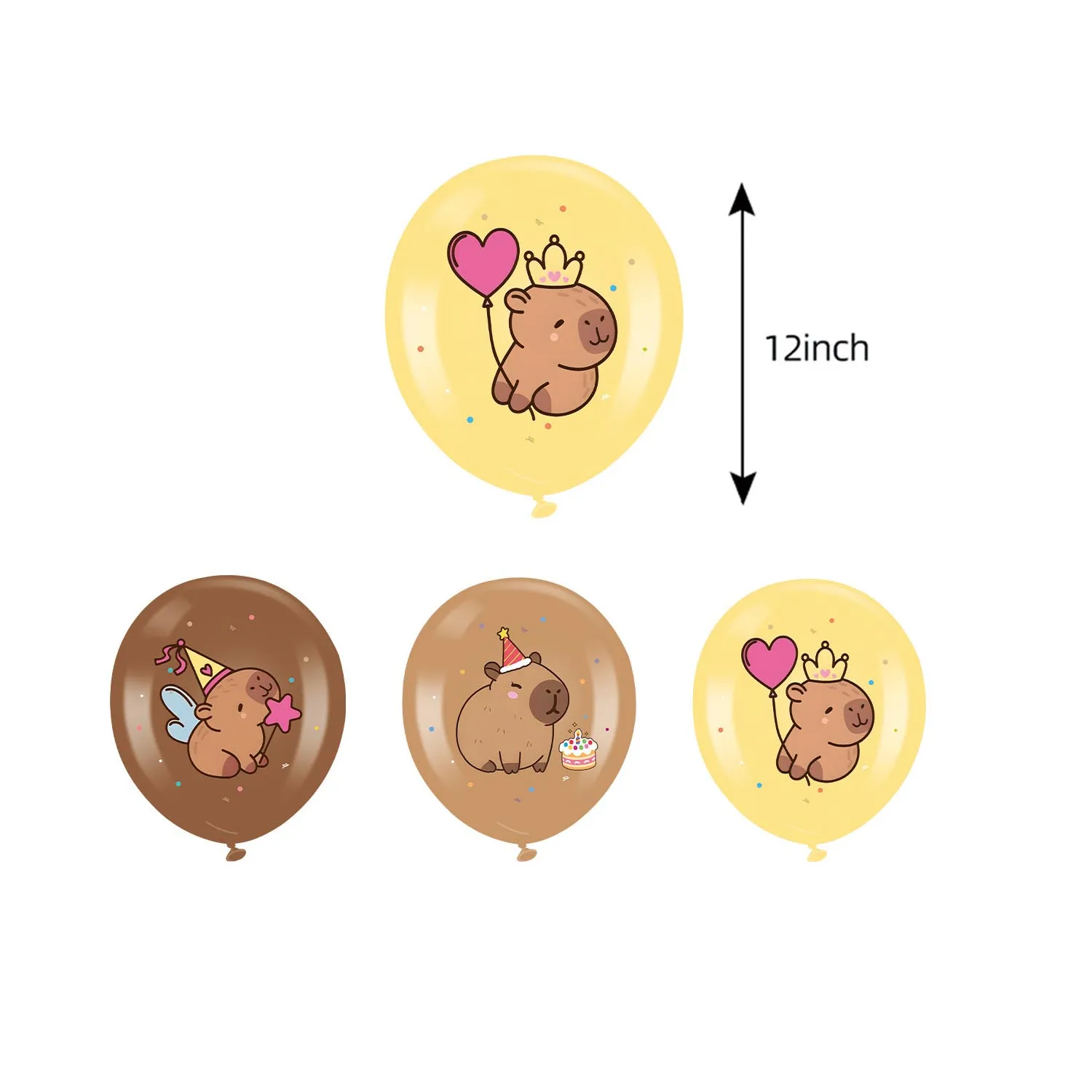 Capybara-Latexballons, 30,5 cm, niedliche Capybara-Ballons für Kindergeburtstage, Babyparty, Capybara-Motto-Partydekorationen – Detail 6