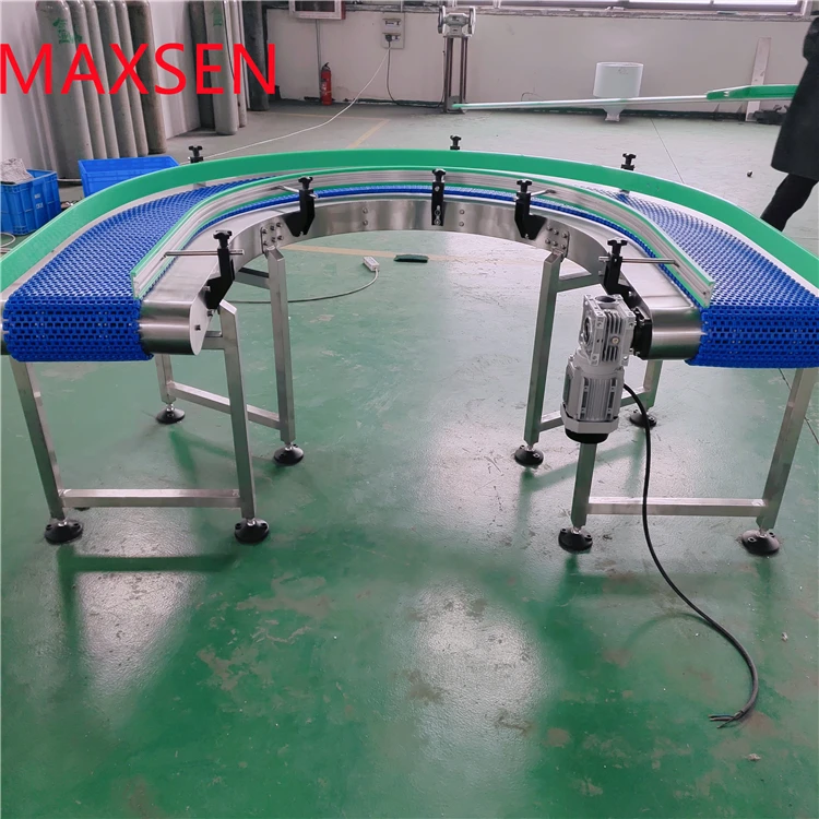 MX450 modular belt curved conveyor