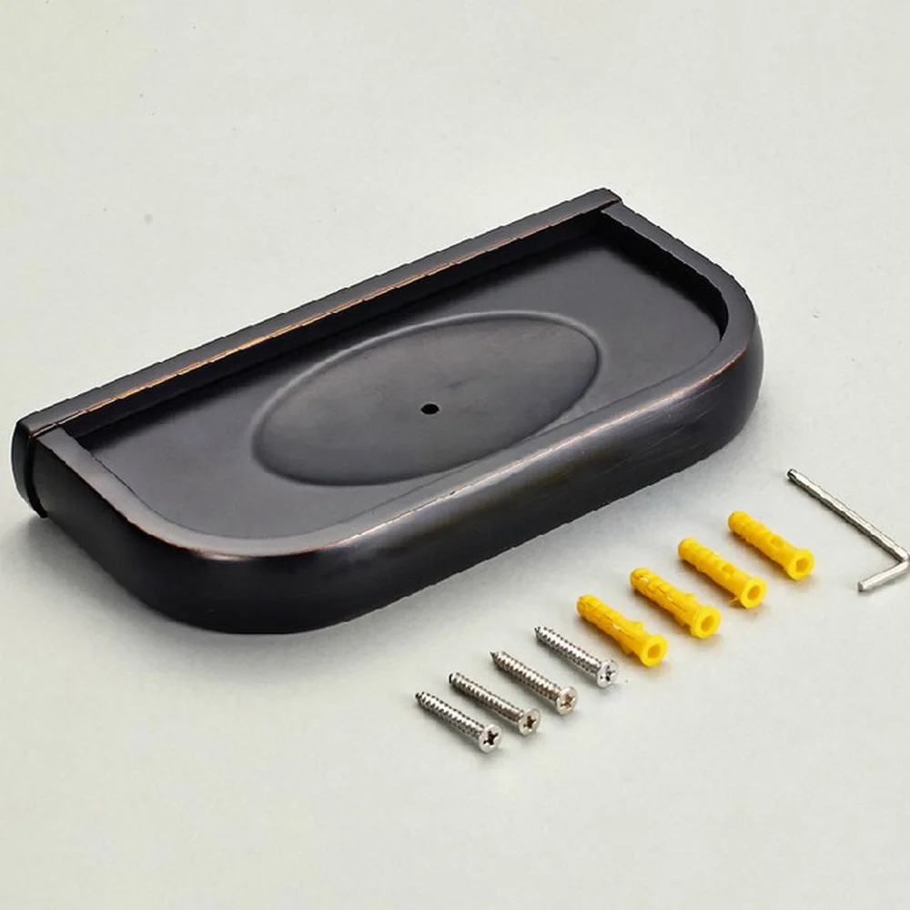 Bathroom Accessory Black Oil Rubbed Brass Square Shape Wall Mounted Bathroom Soap Dish Holder mba194