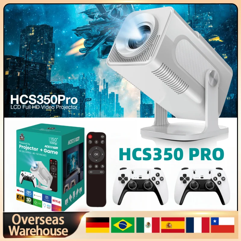 مشروع HCS350 Pro ريترو وحدات تحكم ألعاب الفيديو رباعية النواة ARM Cortex-A53 وحدات تحكم ألعاب الفيديو واي فاي جهاز عرض ذكي محمول