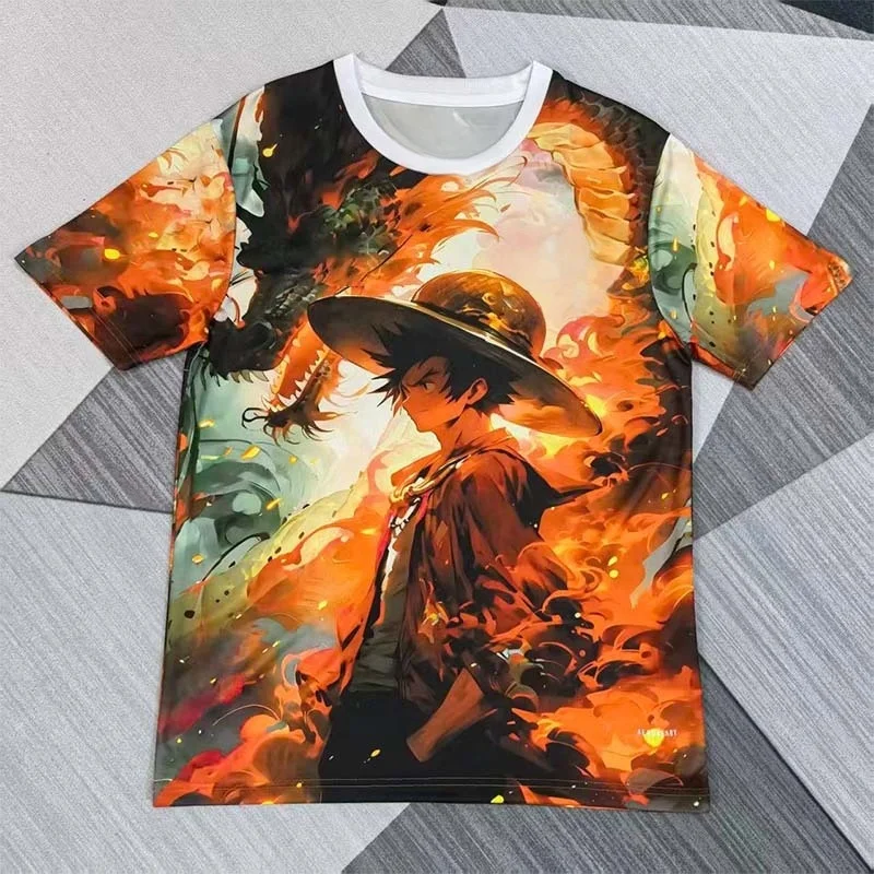 

One Piece Co-branded Jersey T-shirt Straw Hat Crew Characters Quick-dry Soccer Shirt Anime Merchandise Short Sleeve
