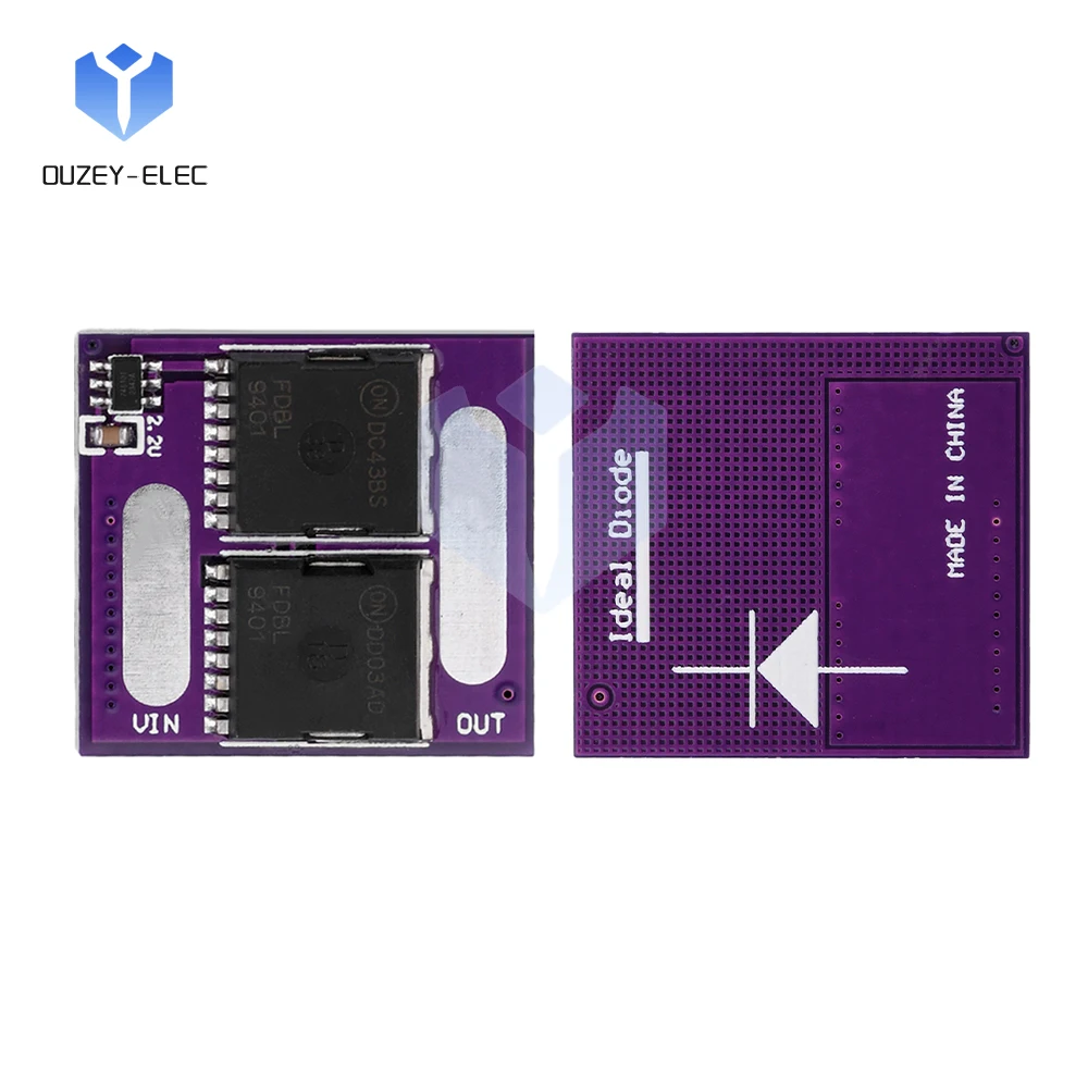 0.001 Ω Ideal Diode Module Ultra Low Resistance 0 Internal Resistance 60A Dual M0S Tube No Voltage Limit Diode Module