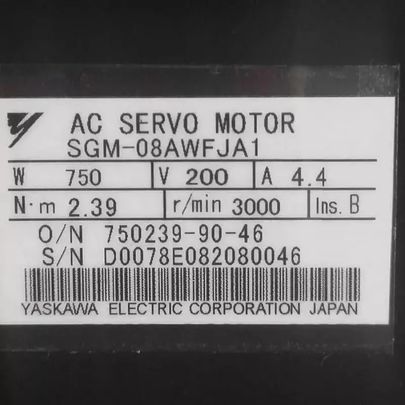 New Yaskawa SGM-08AWFJA1 Servo Motor 1 Year Warranty In Stock