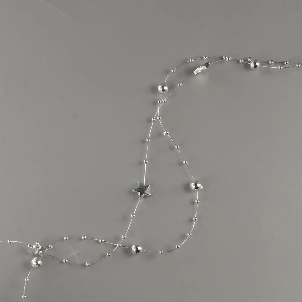 شجرة عيد الميلاد الاصطناعية حبة سلسلة تقليد اللؤلؤ DIY عيد الميلاد الخرز سلسلة 5/10 متر عيد الميلاد الديكور خيط صنارة الصيد