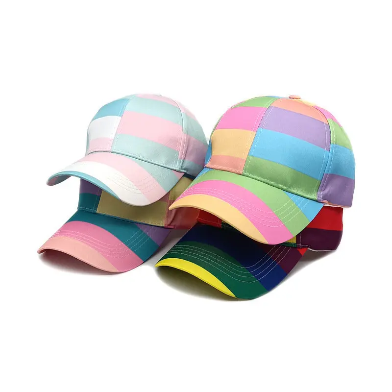 2023 Four Seasons Polyester Color Print Casquette Baseball Cap Adjustable Outdoor Snapback Hats for Men and Women 237