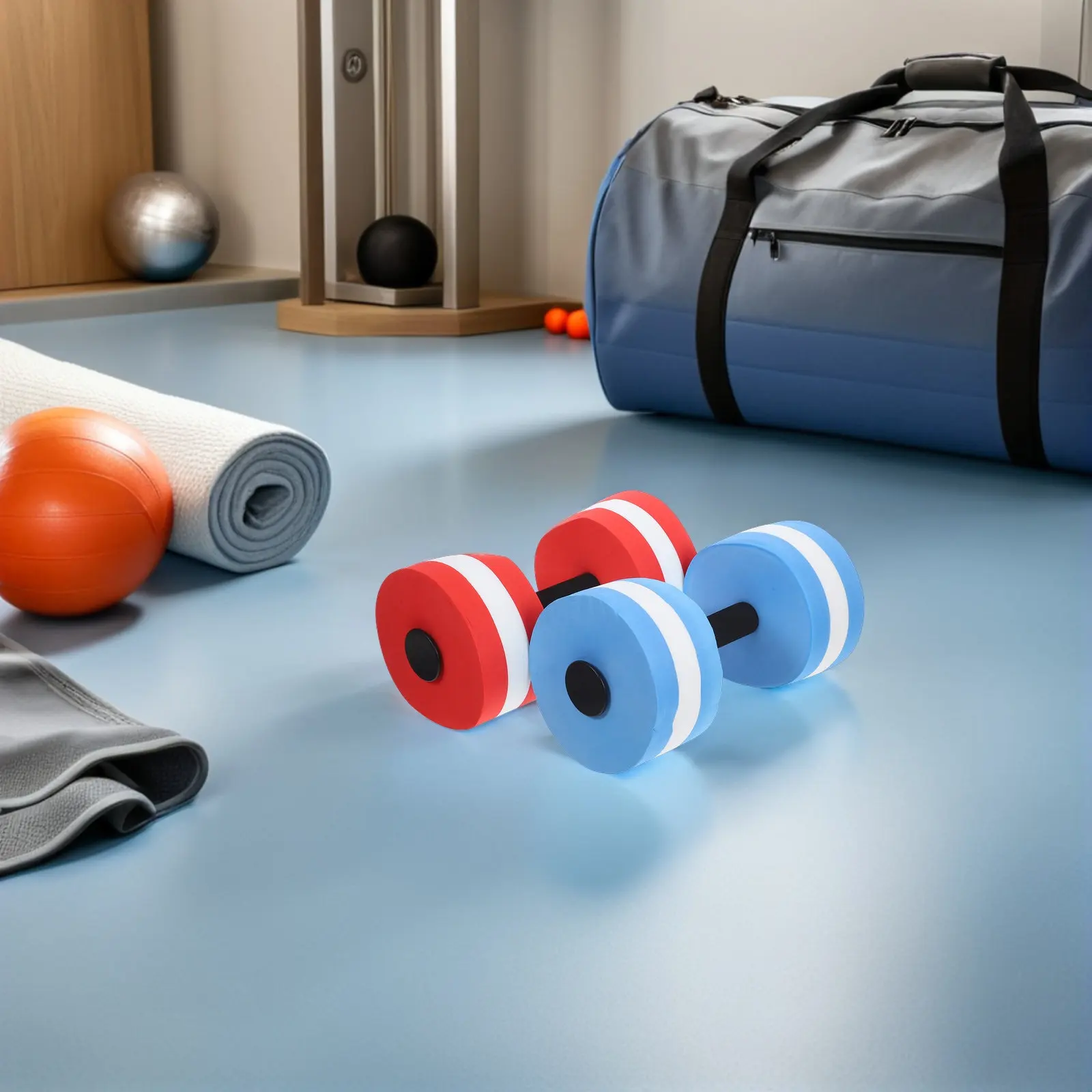 2Pcs Floating Aqua Dumbbells Eva Water Exercise Fitness Equipment Pool Weights Water Aerobics Dumbbells Kids Exercise Toy Set