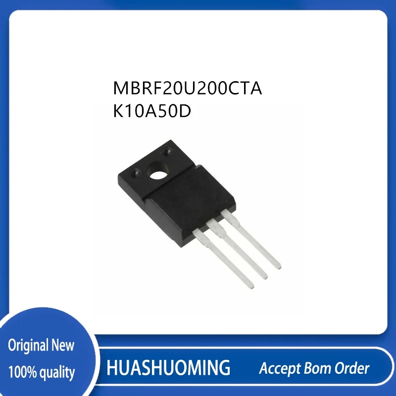 5Pcs-10Pcs/Lot  MBRF20U200CTA MBRF20U200  K10A50D K10A50  TO-220F