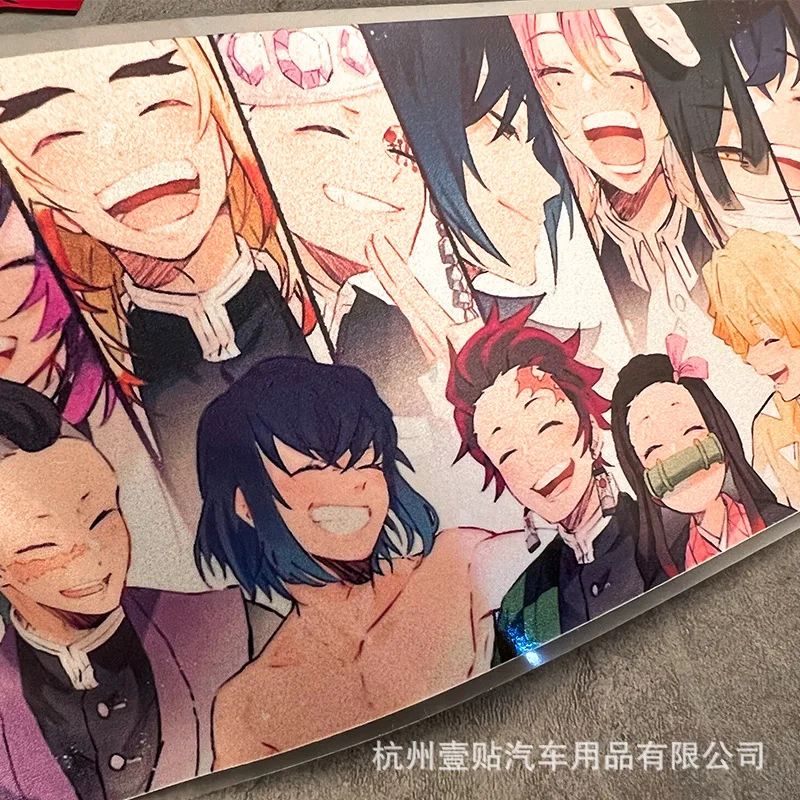 Tanjirou Nezuko Zenitsu Inosuke Giyuu Shinobu Kyoujurou Anime Nine-post Scratch Blocking Reflective Stickers Car Bumper Stickers