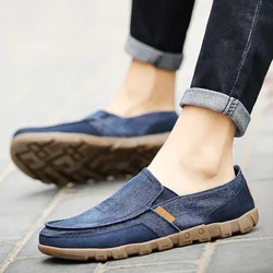 Plus Size48 Casual Shoes Men Breathable SlipOn Flat Canvas Shoes Spring and Summer Men's Loafers Comfortable Breathable Sneakers