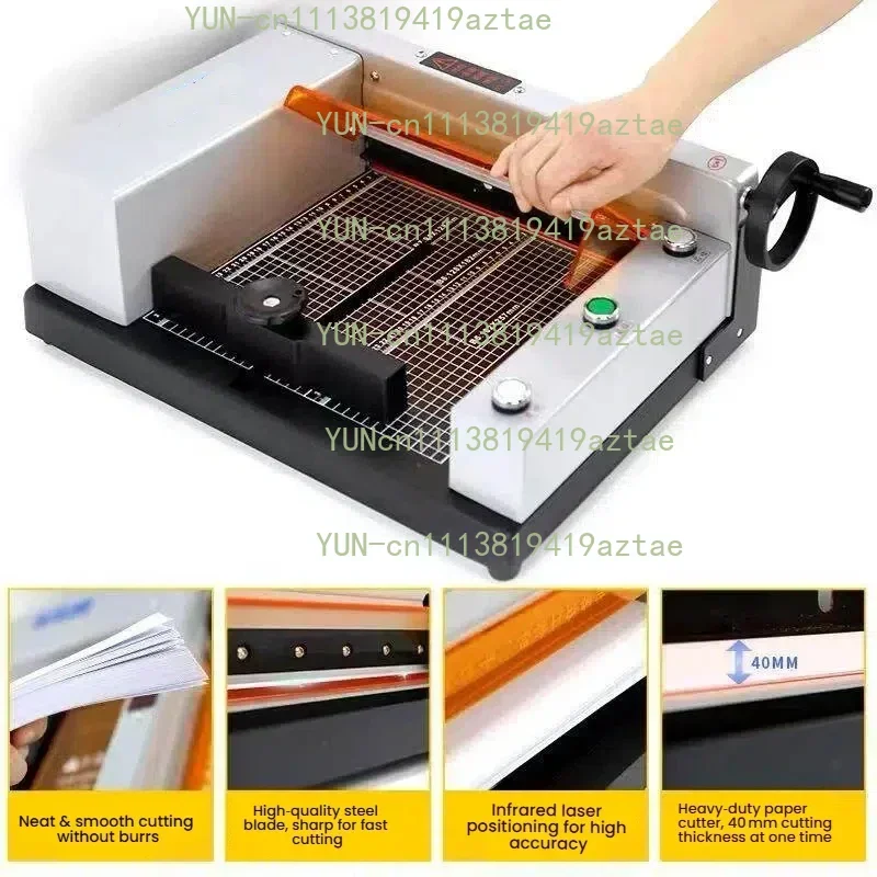 Fully Automatic A4 Paper Cutter Electric Cutting Machine All-metal Body Can Cut 40mm Multifunctional Heavy-duty Electric Cutter