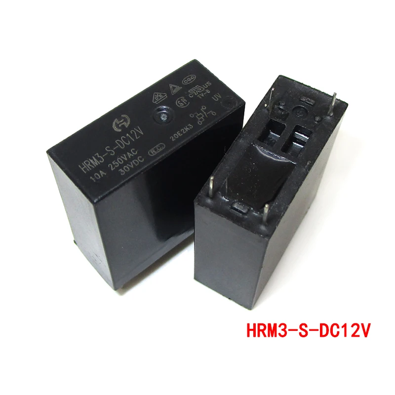 Electromagnetic power relay HRM3-S-DC5V HRM3-S-DC12V HRM3-S-DC24V A set of normally open 4-pin 10A250VAC can replace the HF36F-S